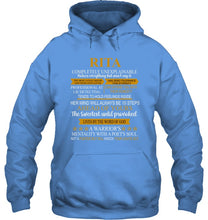 Load image into Gallery viewer, Rita Custom Name Gift A Warrior's Mentality With A Poet's Soul Hoodie
