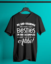 Load image into Gallery viewer, Me And Grandma Are More Than Besties I'm Her Accomplice Custom Guys V-Neck

