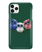 Load image into Gallery viewer, Lovely Phone Case Three Owl With US Flag Gift For Owl Lovers Phone case
