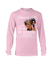 Load image into Gallery viewer, Betty Boop February Girl Living My Best Life Birthday Meaningful Gift Unisex Long Sleeve
