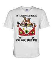 Load image into Gallery viewer, On A Dark Desert Highway Meaningful Gift For Dog Lovers Guys V-Neck
