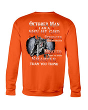 Load image into Gallery viewer, October Man Son Of God Birthday Meaningful Gift For Men Sweatshirt
