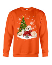 Load image into Gallery viewer, Funny Golden Retrievers Sleep In Red Boots Gift For Dog Lovers Sweatshirt
