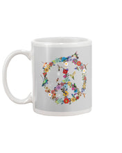 Load image into Gallery viewer, Hummingbird And Peace Sign Gift For Girls Mug
