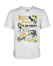 Load image into Gallery viewer, My Only Sunshine Make Me Happy Special Custom Design Guys V-Neck
