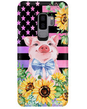 Load image into Gallery viewer, Pig America Flag Sunflower Special Custom Design Phone case

