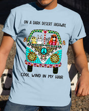 Load image into Gallery viewer, Cats Lovers Gifts - On A Dark Desert Highway Cool Wind In My Hair Guys Tee
