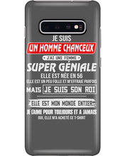 Load image into Gallery viewer, Je Suis Un Homme Chanceux J'ai Line Femme Custom Design Je Suis Son Roi Phone case
