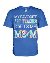 Load image into Gallery viewer, My Favorite Art Teacher Calls Me Mom For Personalized Job Gift Guys V-Neck
