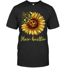 Load image into Gallery viewer, Hair Hustler Sunflower Trending Gift For Friends Guys Tee
