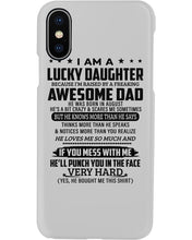 Load image into Gallery viewer, A Lucky Daughter Of A  August   Freaking Awesome Daddy Birthday Gift Phone case
