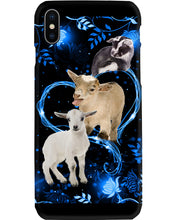 Load image into Gallery viewer, Lovely Phone Case Twinkling Blue Heart Gift For Goat Lovers Phone case
