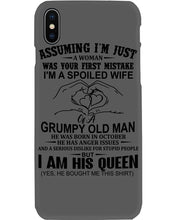 Load image into Gallery viewer, A Spoiled Wife Of An October Grumpy Old Man Birthday Meaningful Gift Phone case
