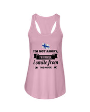 Load image into Gallery viewer, I'm Not Angry I'm Finnish I Smile From The Inside Trending Ladies Flowy Tank
