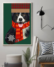 Load image into Gallery viewer, Santa Border Collie In Stock Gift For Dog Lovers Vertical Poster
