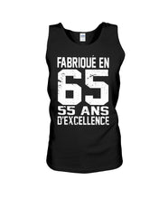 Load image into Gallery viewer, Fabrique En 66 55 Ans D’Excellence Custom Design Gift For Friends Unisex Tank Top
