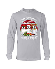 Load image into Gallery viewer, Penguin Christmas Merry And Bright Gift For Penguin Lovers Unisex Long Sleeve
