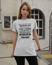 Load image into Gallery viewer, I'm Already Taken By An August Freaking Awesome Man For Birthday Gift Guys Tee
