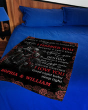 Load image into Gallery viewer, Motorcycling Good Night Baby Custom Name Gift For Wife Fleece Blanket
