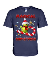 Load image into Gallery viewer, Tennis Players Magical Christmas Snowman Gift For Women Guys V-Neck
