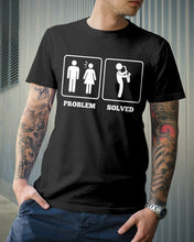 Load image into Gallery viewer, Vintage Funny Problem And Solved Gift For Saxophone Musicians Guys Tee
