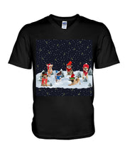 Load image into Gallery viewer, Night Christmas Chihuahua Cool Weather Gift For Dog Lovers Guys V-Neck
