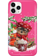 Load image into Gallery viewer, Yorkshire Terrier Loves Drinking Hot Latte Gift For Dog Lovers Phone case
