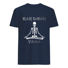 Load image into Gallery viewer, Yoga Iron Skeleton Dark Blue Background Gift For Men Guys Tee
