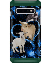 Load image into Gallery viewer, Lovely Phone Case Twinkling Blue Heart Gift For Goat Lovers Phone case
