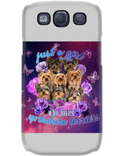 Load image into Gallery viewer, A Girl Loves Yorkshire Terrier Gift For Dog Lovers Phone case
