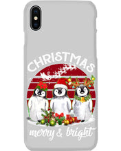 Load image into Gallery viewer, Penguin Christmas Merry And Bright Gift For Penguin Lovers Phone case
