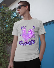 Load image into Gallery viewer, Chicken Purple Butterflies Gift For Chicken Lovers Guys Tee
