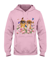 Load image into Gallery viewer, Pekingese With Peonies Gift For Dog Lovers Hoodie
