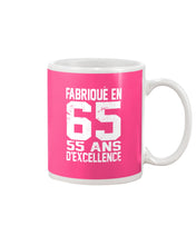 Load image into Gallery viewer, Fabrique En 66 55 Ans D’Excellence Custom Design Gift For Friends Mug
