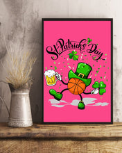 Load image into Gallery viewer, Basketball Saint Patrick's Day Gift For Basketball Lovers Vertical Poster

