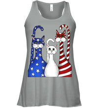 Load image into Gallery viewer, Cat Happy America  Independence's Day Special Custom Design Ladies Flowy Tank
