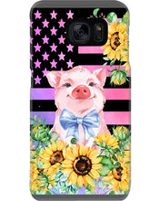 Load image into Gallery viewer, Pig America Flag Sunflower Special Custom Design Phone case
