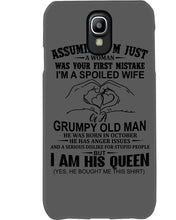 Load image into Gallery viewer, A Spoiled Wife Of An October Grumpy Old Man Birthday Meaningful Gift Phone case
