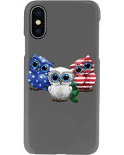 Load image into Gallery viewer, Lovely Phone Case Three Owl With US Flag Gift For Owl Lovers Phone case
