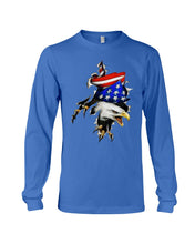 Load image into Gallery viewer, Eagle Giant Scratch USA Flag Gift For Women Unisex Long Sleeve
