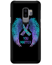 Load image into Gallery viewer, You Matter Ribbon Awareness With Angel Wings Phone case
