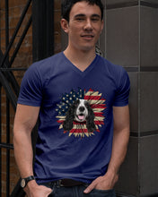 Load image into Gallery viewer, English Cocker Spaniel US Sunflower Gift For Dog Lovers Guys V-Neck
