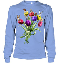 Load image into Gallery viewer, Vintage Funny Donkey With Tulip Trending For Donkey Lovers Unisex Long Sleeve
