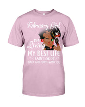 Load image into Gallery viewer, Betty Boop February Girl Living My Best Life Birthday Meaningful Gift Guys Tee
