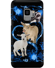 Load image into Gallery viewer, Lovely Phone Case Twinkling Blue Heart Gift For Goat Lovers Phone case
