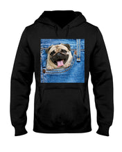 Load image into Gallery viewer, baby Pug In Denim Pocket Gift For Dog Lovers Hoodie
