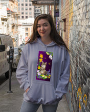 Load image into Gallery viewer, Flowers Under Butterfly Purple With Cat Gift For Cat Lovers Hoodie

