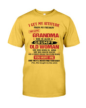 Load image into Gallery viewer, I Get My Attitude From My Freakin' Awesome Grandma Who Was Born In April Guys Tee
