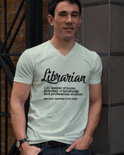 Load image into Gallery viewer, Librarian Keeper Of Books Guardian Of Knowledge Custom Gift For Librarian Guys V-Neck
