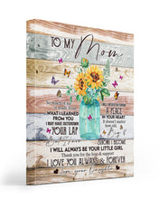 Load image into Gallery viewer, Sunflowers And Butterflies I Love You Always And Forever Daughter Gift For Mom Matte Canvas
